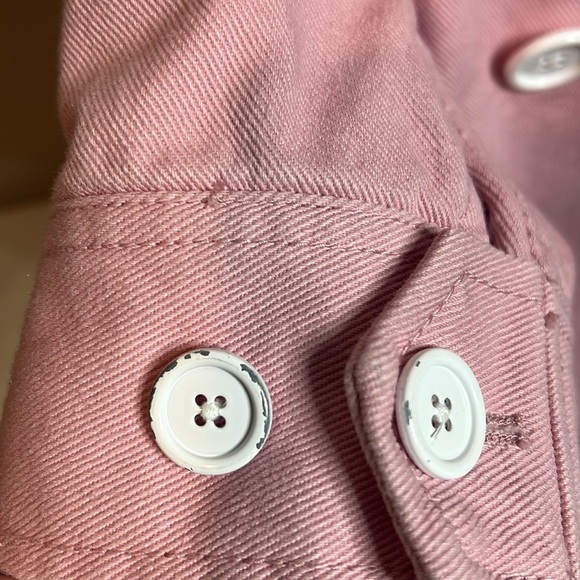 J.Crew Pink Denim Peacoat Jacket - Size 16 - Picture 5 of 9